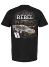 Kyle Busch Rebel Bourbon Wood Grain T-Shirt - Back View