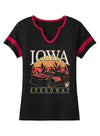 Ladies Iowa Sunset Car T-Shirt