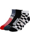 NASCAR 3 Pack Striped Socks - Full Pack Angled Left Side View
