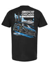 2025 NASCAR Chicago Street Race Ghost Car T-Shirt - Back View