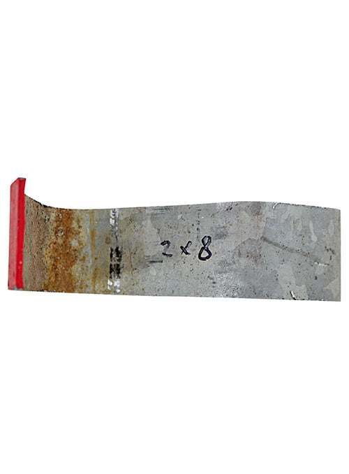 Bowman Gray Stadium Long Desktop Display Case with Authentic Piece of Actual Guardrail - Guardrail Zoomed in Back Image