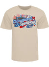 2026 Chicagoland Speedway Event T-Shirt in Tan - Front View