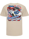 2026 Chicagoland Speedway Event T-Shirt in Tan - Back View