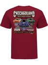 2026 Chicagoland Speedway Triple Header T-Shirt in Red - Back View
