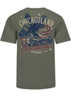 Chicagoland Speedway Americana T-Shirt in Green - Back View