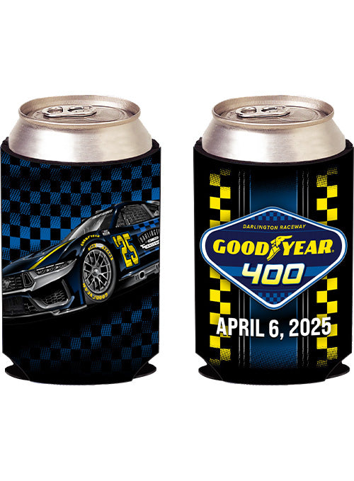 2025 Goodyear 400 12 oz Can Cooler - Front and Back View