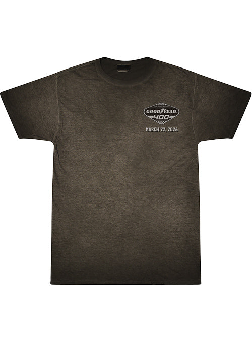 2026 Darlington Raceway Ghost Car T-Shirt in brown - front view