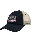 2026 Darlington Raceway Distressed Patch Meshback Hat in Black - Front Left View