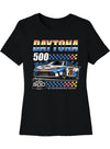 2026 Ladies Daytona 500 Checkered Car T-Shirt