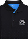2026 Daytona 500 Horn Legend Star Print Polo in Black - Front Chest View