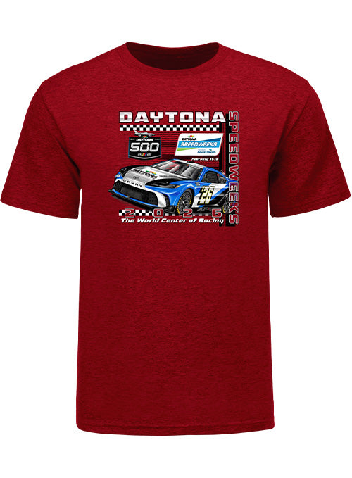 2026 Daytona 500 Speedweeks T-Shirt In Red - Front View