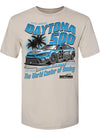 2026 Daytona 500 Past Champs T-Shirt In Tan & Blue - Front View