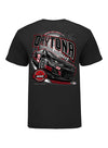 2023 Coke Zero 400 Ghost Car T-Shirt in Black - Back View