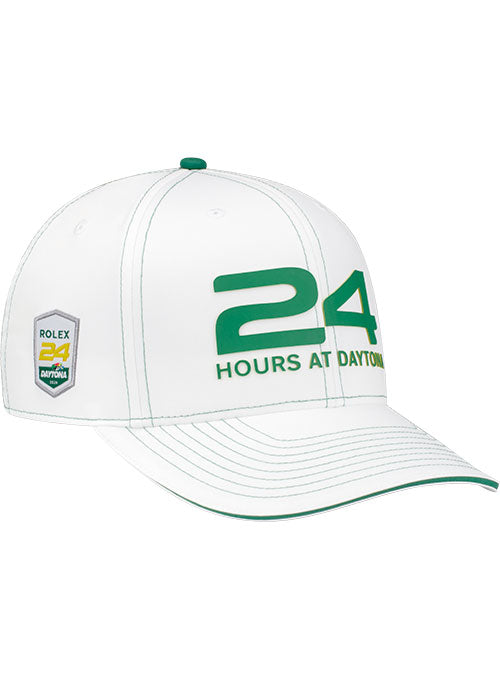2026 Rolex 24 Special Edition Auction #1000 Hat In White - Angled Right Side View