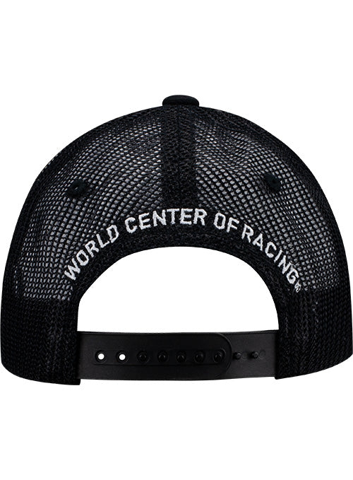 Daytona Distressed Slouch Hat in Grey and Black - Back View