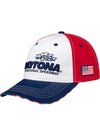 Daytona International Speedway Americana Trucker Hat - Angled Left Side View