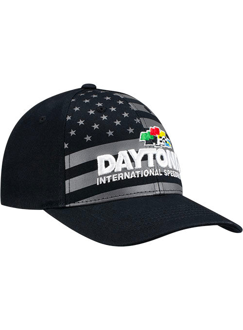 Daytona International Speedway Tonal Americana Hat in Black - Front Right View