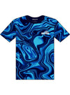 2026 Daytona International Speedway Wave Sublimated T-Shirt in Blue - Front View