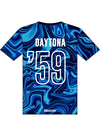 2026 Daytona International Speedway Wave Sublimated T-Shirt in Blue - Back View