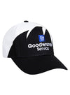 Dale Earnhardt Sr. Goodwrench Sharktooth Hat in Black and White - Angled Right Side View