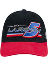 Kyle Larson Retro Stripe Hat in Black - Front View