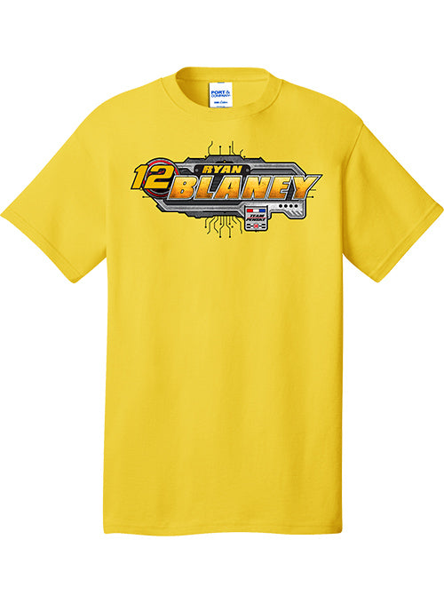2026 Ryan Blaney Race Day ready Tee in Yellow - Front View