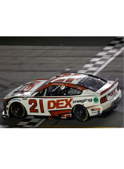 2024 Harrison Burton Daytona Coke 400 Win 1:64 Diecast - Real Car Crossing Finish Line View