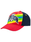 Jeff Gordon Striped Number Hat in Red - Left Side View