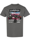 Tyler Reddick Daytona 500 Champion T-Shirt In Grey - Front View