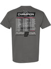 Tyler Reddick Daytona 500 Champion T-Shirt In Grey - Back View
