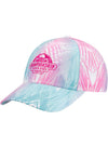Ladies Homestead Campionship Weekend Palm Tree Hat In Blue & Pink - Angled Left Side View