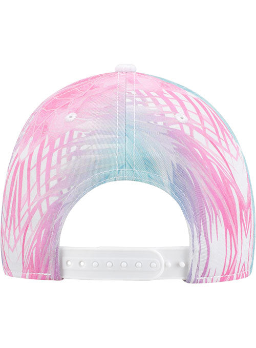 Ladies Homestead Campionship Weekend Palm Tree Hat In Blue & Pink - Back View