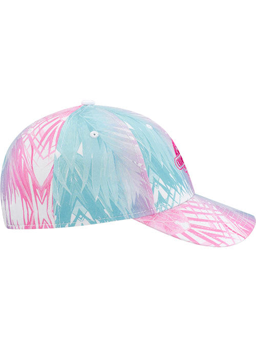 Ladies Homestead Campionship Weekend Palm Tree Hat In Blue & Pink - Right Side View