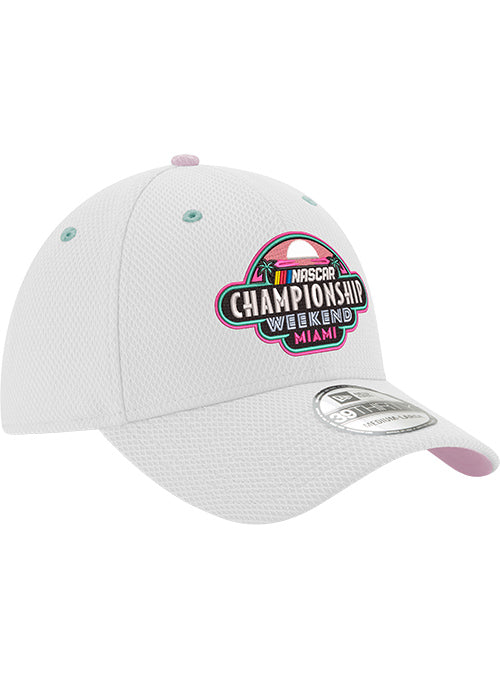 2026 Homestead Championship Weekend 3930 Flex Hat by New Era in white - Front View