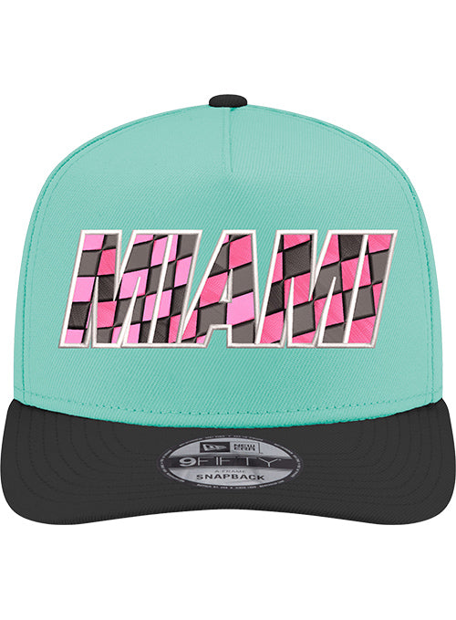 2026 Homestead Championship Weekend 950AF Checkered Miami Hat by New Era in Green - Front View