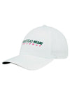 Homestead-Miami Contrast Stitch Performance Hat in White - Angled Left Side View