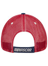 Iowa Tonal Americana Hat in Blue and Red - Back View
