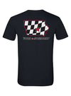 Iowa Speedway State Outline T-Shirt in Black - Back View