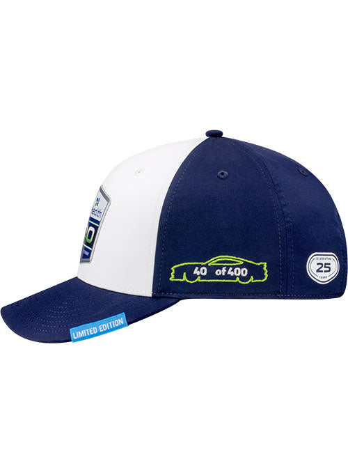 2026 Kansas Speedway Limited Edition AdventHealth 400 Hat in White and Blue - Left Side View