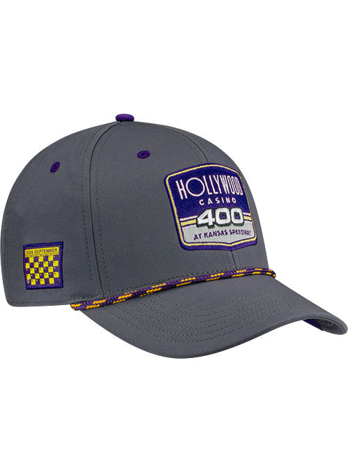 2026 Hollywood Casino 400 at Kansas Speedway Limited Edition Hat in Grey - Front right view