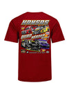 2023 Kansas Quadruple Header T-Shirt in Red - Back View