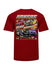 2023 Kansas Quadruple Header T-Shirt in Red - Back View