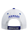 Kansas Checkered Hat in White - Back View