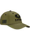 Kansas Military Americana Hat in Green - Front Right View
