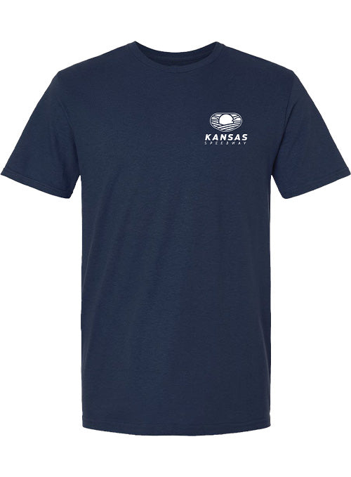Kansas Speedway American Flag T-Shirt in Blue - Front View