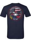 Kansas Speedway American Flag T-Shirt in Blue - Back View