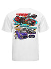 2023 NASCAR Martinsville Speedway Triple Header T-Shirt in White - Back View
