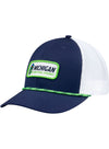 Michigan International Speedway Navy Rope Hat in Blue - Front Left View
