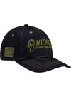Michigan International Speedway Military Americana Hat in Black - Front Right view