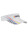 Ladies NASCAR Checkered Visor in White - Angled Right Side View